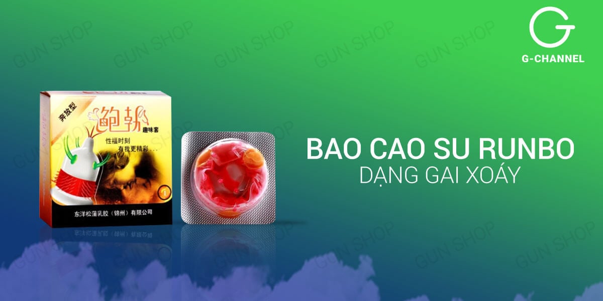 Bộ 3 hộp bao cao su Runbo gân gai lớn cảm giác kích thích mạnh Bộ 3 hộp bao cao su Runbo gân gai lớn cảm giác kích thích mạnh