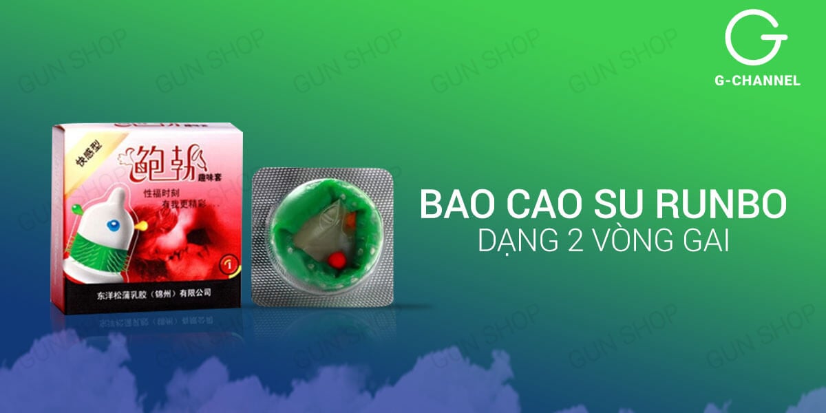 Bộ 3 hộp bao cao su Runbo gân gai lớn cảm giác kích thích mạnh Bộ 3 hộp bao cao su Runbo gân gai lớn cảm giác kích thích mạnh