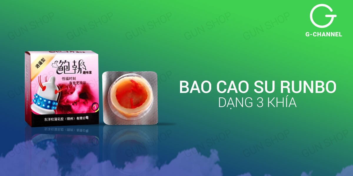 Bộ 3 hộp bao cao su Runbo gân gai lớn cảm giác kích thích mạnh Bộ 3 hộp bao cao su Runbo gân gai lớn cảm giác kích thích mạnh