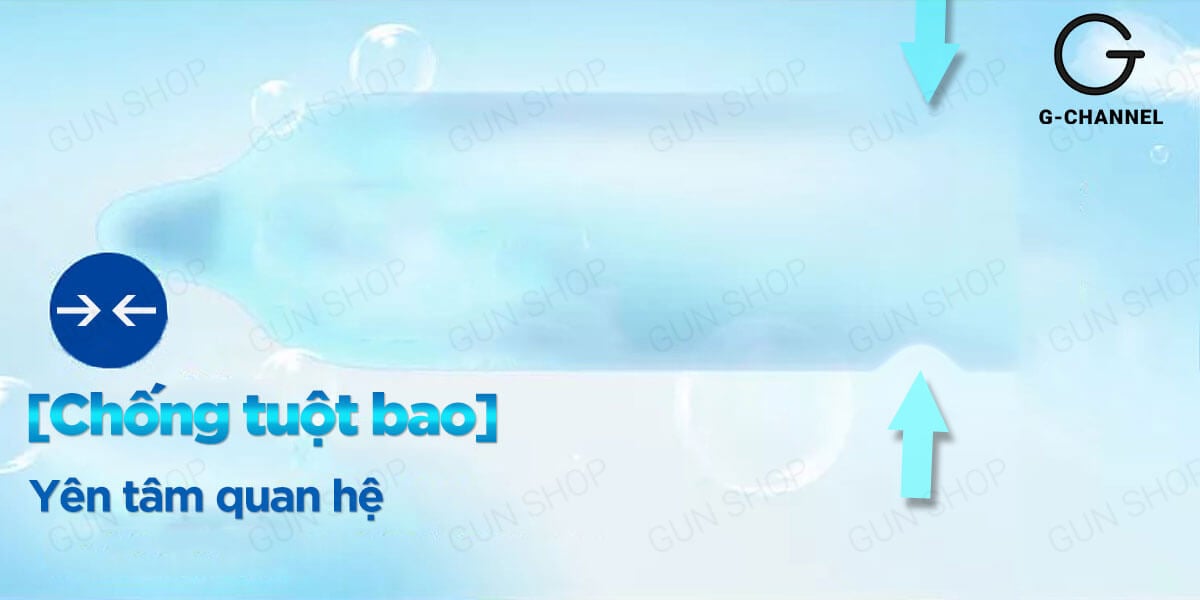 Bao cao su Gun Super Ultra Thin 0.03mm siêu mỏng hộp 10 cái an toàn Bao cao su Gun Super Ultra Thin 0.03mm siêu mỏng hộp 10 cái an toàn