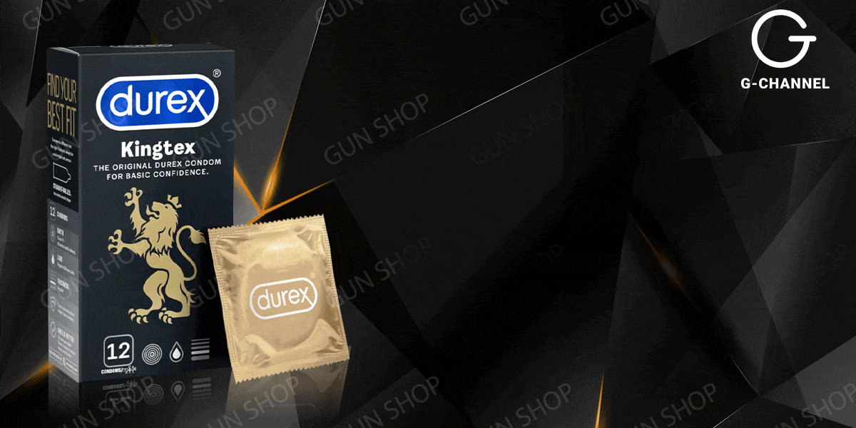 Bao cao su Durex Kingtex size nhỏ 49mm hộp 12 cái ôm sát tăng cảm giác nồng nàn Bao cao su Durex Kingtex size nhỏ 49mm hộp 12 cái ôm sát tăng cảm giác nồng nàn