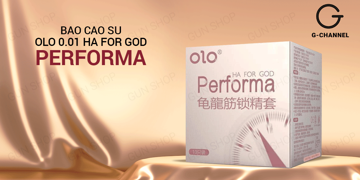 Bao cao su OLO 0.01 Performa Ha siêu mỏng kéo dài thời gian hộp 10 cái Bao cao su OLO 0.01 Performa Ha siêu mỏng kéo dài thời gian hộp 10 cái