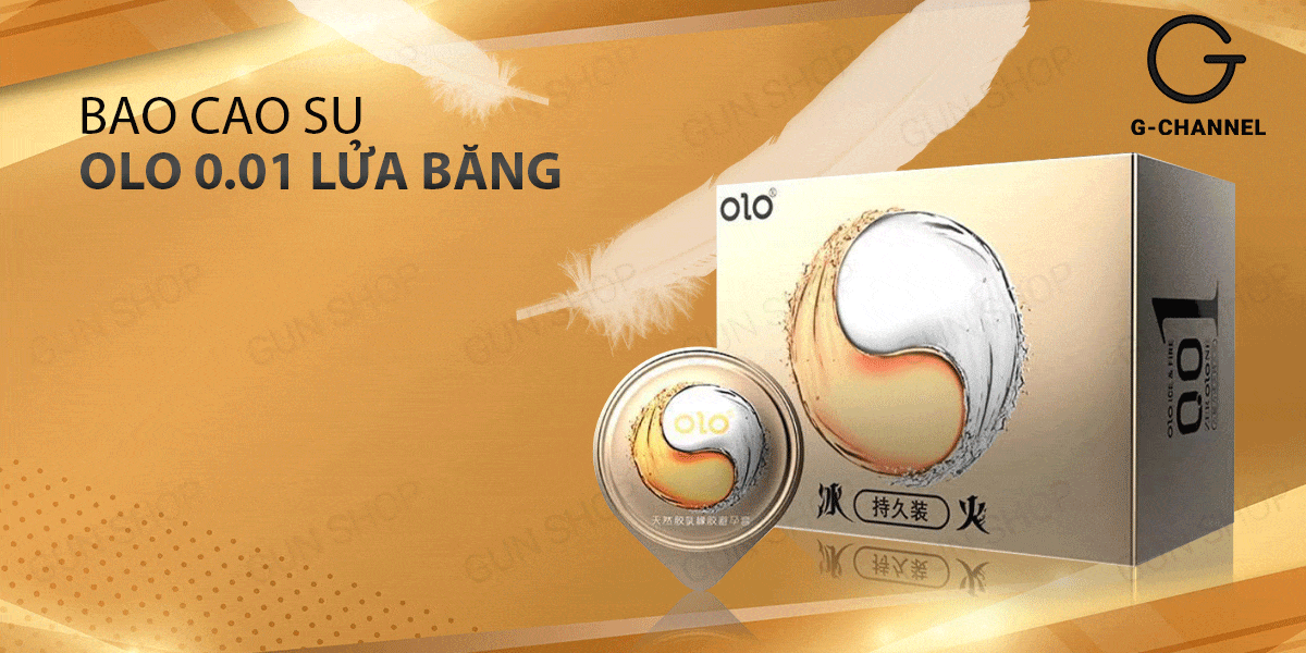 Bao cao su OLO 0.01 Lửa Băng siêu mỏng kéo dài thời gian hộp 10 cái Bao cao su OLO 0.01 Lửa Băng siêu mỏng kéo dài thời gian hộp 10 cái