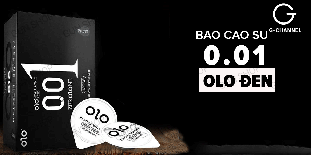 Bao cao su OLO 0.01 Đen siêu mỏng hương vani hộp 10 cái chất lượng Bao cao su OLO 0.01 Đen siêu mỏng hương vani hộp 10 cái chất lượng