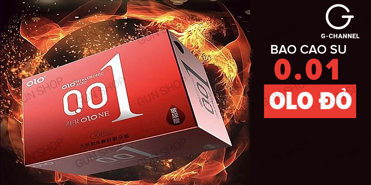 Bao cao su OLO 0.01 Đỏ siêu mỏng nóng ấm hộp 10 cái cảm giác chân thật Bao cao su OLO 0.01 Đỏ siêu mỏng nóng ấm hộp 10 cái cảm giác chân thật