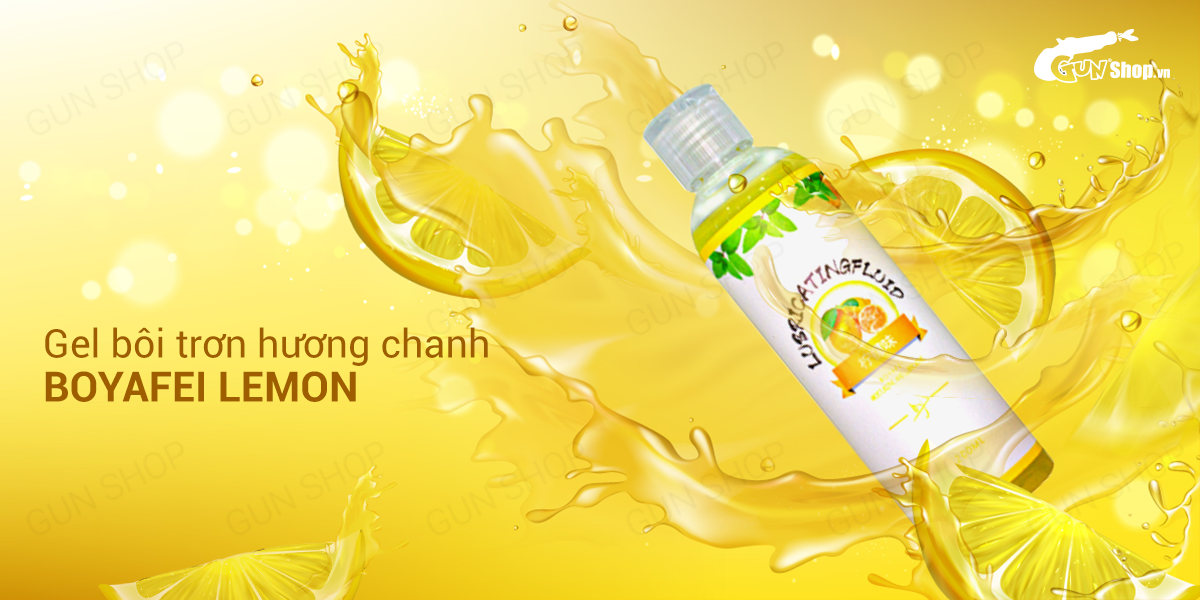 Gel bôi trơn Boyafei Lemon hương chanh tươi mới dễ chịu Gel bôi trơn Boyafei Lemon hương chanh tươi mới dễ chịu