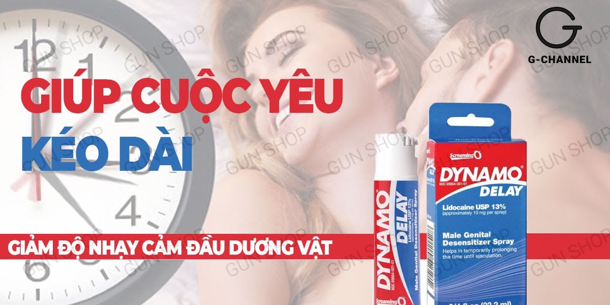 Chai xịt Mỹ Dynamo Delay kéo dài thời gian yêu chống xuất tinh sớm Chai xịt Mỹ Dynamo Delay kéo dài thời gian yêu chống xuất tinh sớm
