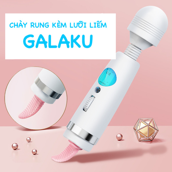 Chày rung lưỡi liếm Galaku 2 đầu màn hình LED kích thích điểm G Chày rung lưỡi liếm Galaku 2 đầu màn hình LED kích thích điểm G
