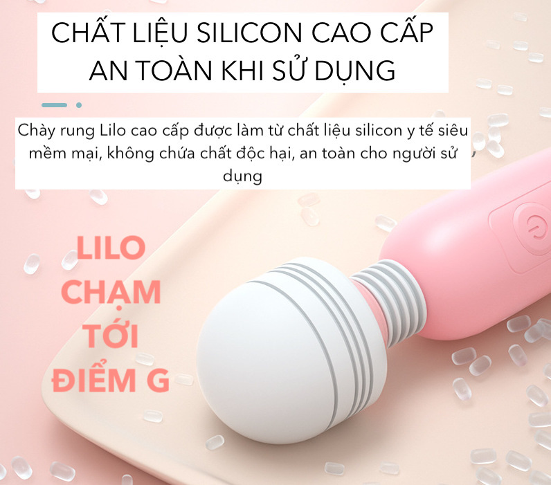 Chày rung Lilo không dây sạc USB xoay 360 độ massage điểm G giá rẻ Chày rung Lilo không dây sạc USB xoay 360 độ massage điểm G giá rẻ