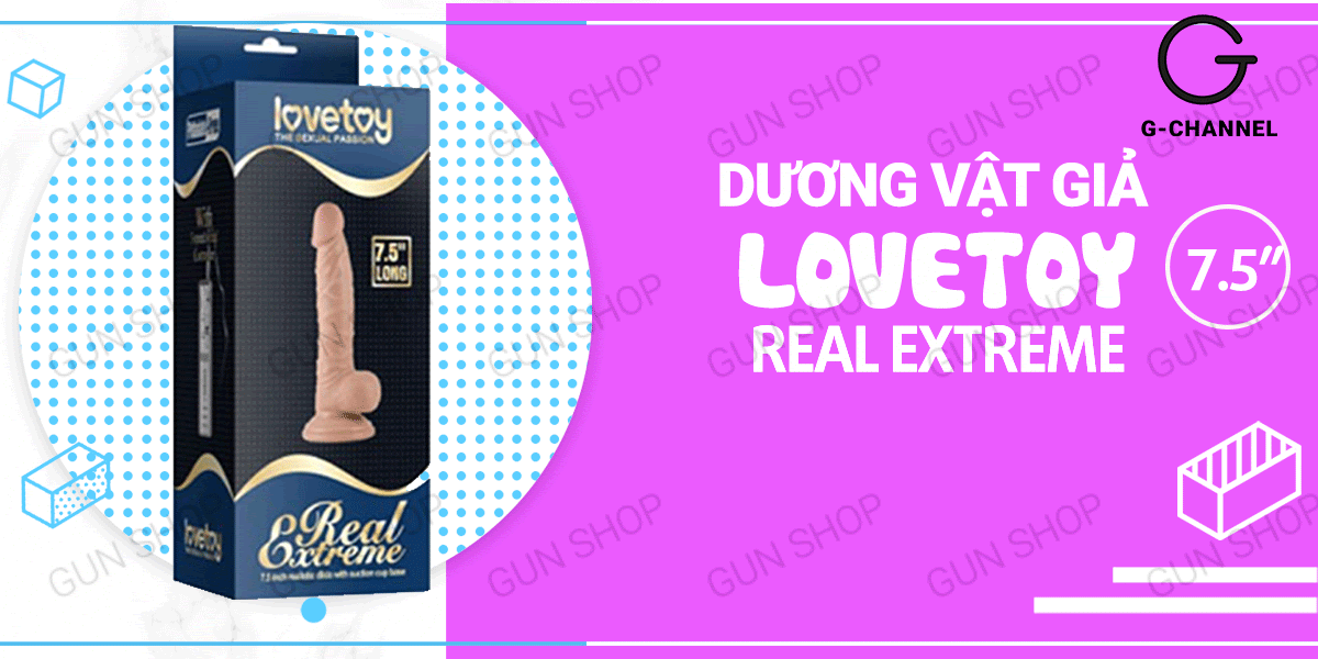 Dương vật giả Lovetoy Real Extreme dính tường 3 cường độ rung pin Dương vật giả Lovetoy Real Extreme dính tường 3 cường độ rung pin
