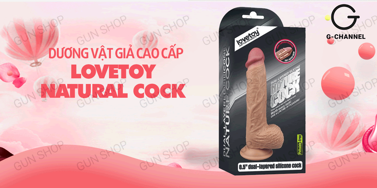 Dương vật giả cao cấp Lovetoy Natural Cock dính tường kích thước chuẩn Dương vật giả cao cấp Lovetoy Natural Cock dính tường kích thước chuẩn