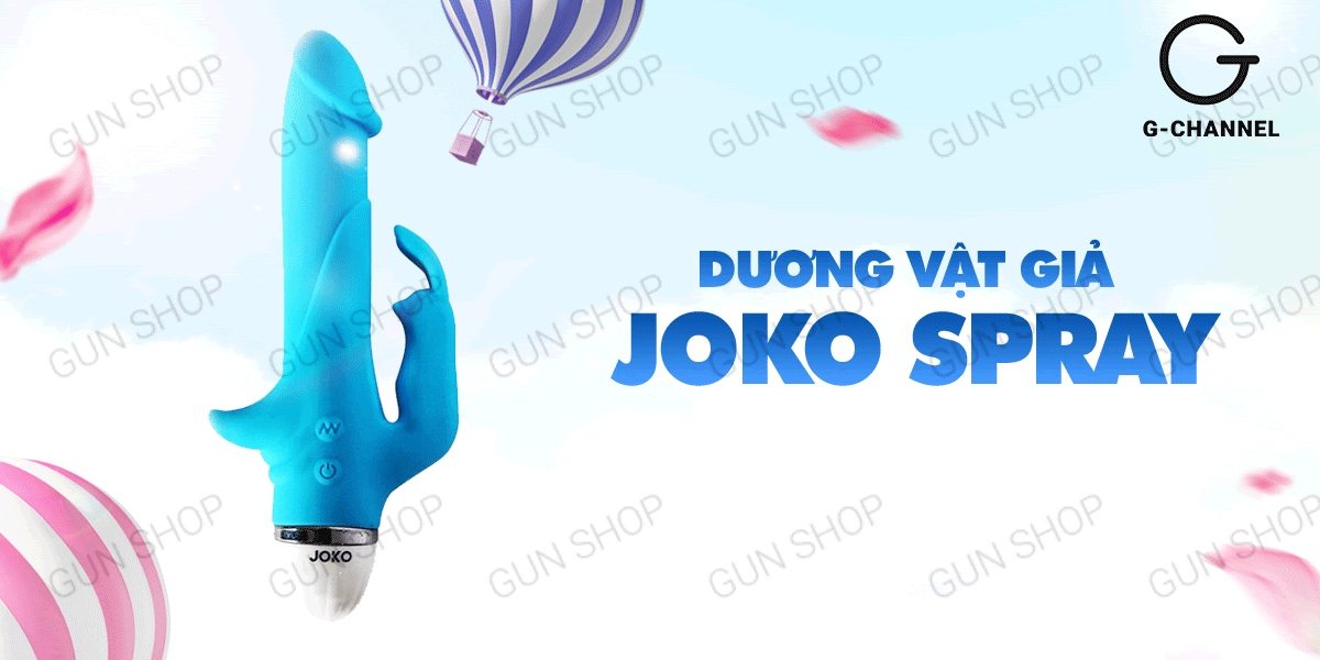 Dương vật giả rung đa chế độ pin Joko Spray silicon cao cấp Dương vật giả rung đa chế độ pin Joko Spray silicon cao cấp