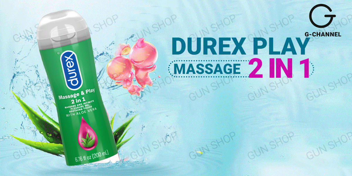 Gel bôi trơn Durex Play 2 in 1 massage trơn tru 200ml chai lớn Gel bôi trơn Durex Play 2 in 1 massage trơn tru 200ml chai lớn