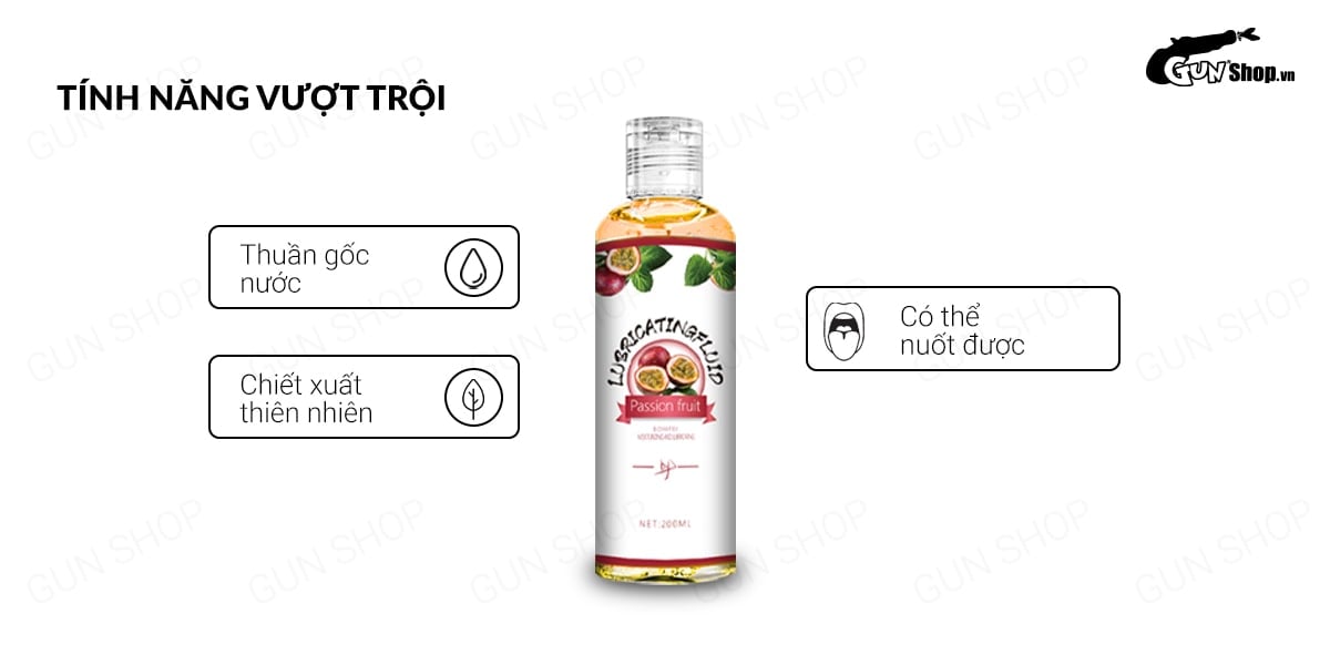 Gel bôi trơn gốc nước hương chanh dây Boyafei 200ml kích thích Gel bôi trơn gốc nước hương chanh dây Boyafei 200ml kích thích