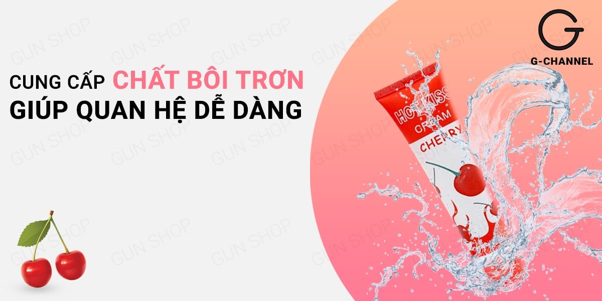 Gel bôi trơn Hot Kiss hương cherry quyến rũ tăng hưng phấn 100ml Gel bôi trơn Hot Kiss hương cherry quyến rũ tăng hưng phấn 100ml