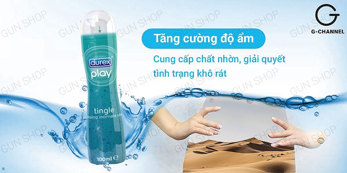 Gel bôi trơn Durex Tingle mát lạnh 100ml tăng khoái cảm mềm mại dễ chịu Gel bôi trơn Durex Tingle mát lạnh 100ml tăng khoái cảm mềm mại dễ chịu