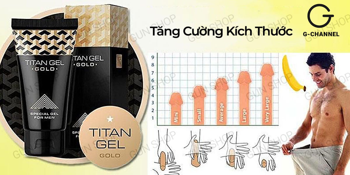 Gel bôi trơn Titan Gold tăng kích thước dương vật cao cấp nhập Nga Gel bôi trơn Titan Gold tăng kích thước dương vật cao cấp nhập Nga