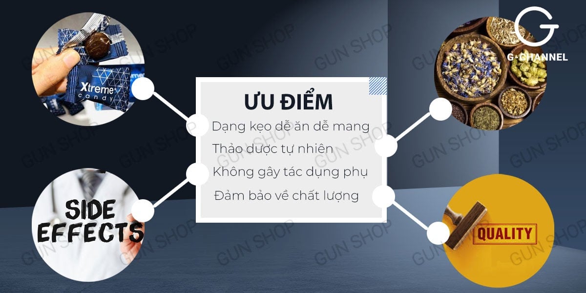 Kẹo nhân sâm Xtreme tăng cường sinh lý nam khỏe mạnh sung mãn dễ dùng Kẹo nhân sâm Xtreme tăng cường sinh lý nam khỏe mạnh sung mãn dễ dùng