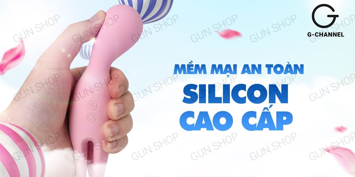 Máy rung massage 2 đầu Svakom Nymph silicon mềm mại 5 tần số Máy rung massage 2 đầu Svakom Nymph silicon mềm mại 5 tần số