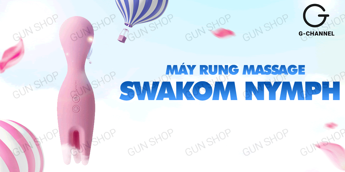 Máy rung massage 2 đầu Svakom Nymph silicon mềm mại 5 tần số Máy rung massage 2 đầu Svakom Nymph silicon mềm mại 5 tần số
