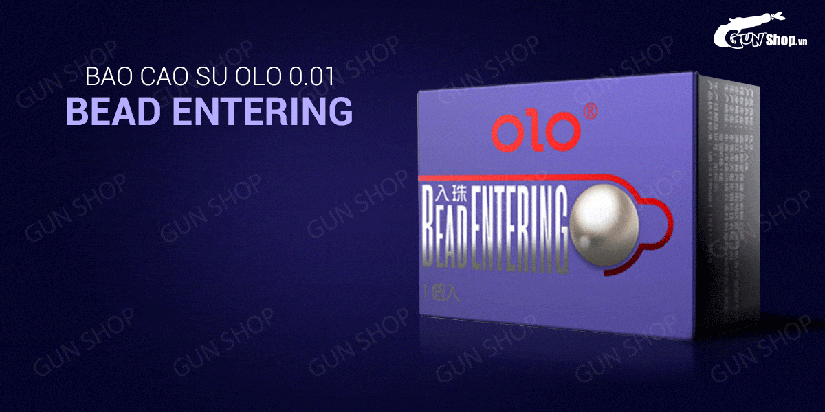 Bao cao su OLO 0.01 Bead Entering siêu mỏng tăng 3cm bi silicon, hộp 10 cái Bao cao su OLO 0.01 Bead Entering siêu mỏng tăng 3cm bi silicon, hộp 10 cái