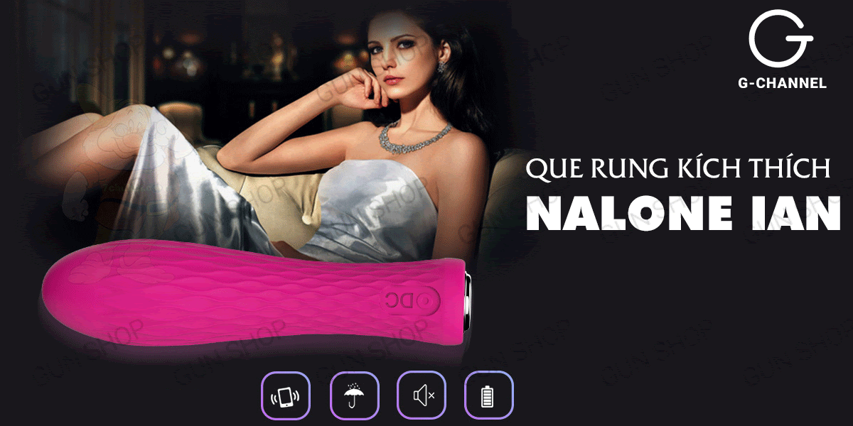 Que rung Nalone Ian sạc điện mạnh mẽ kích thích điểm G siêu phê Que rung Nalone Ian sạc điện mạnh mẽ kích thích điểm G siêu phê