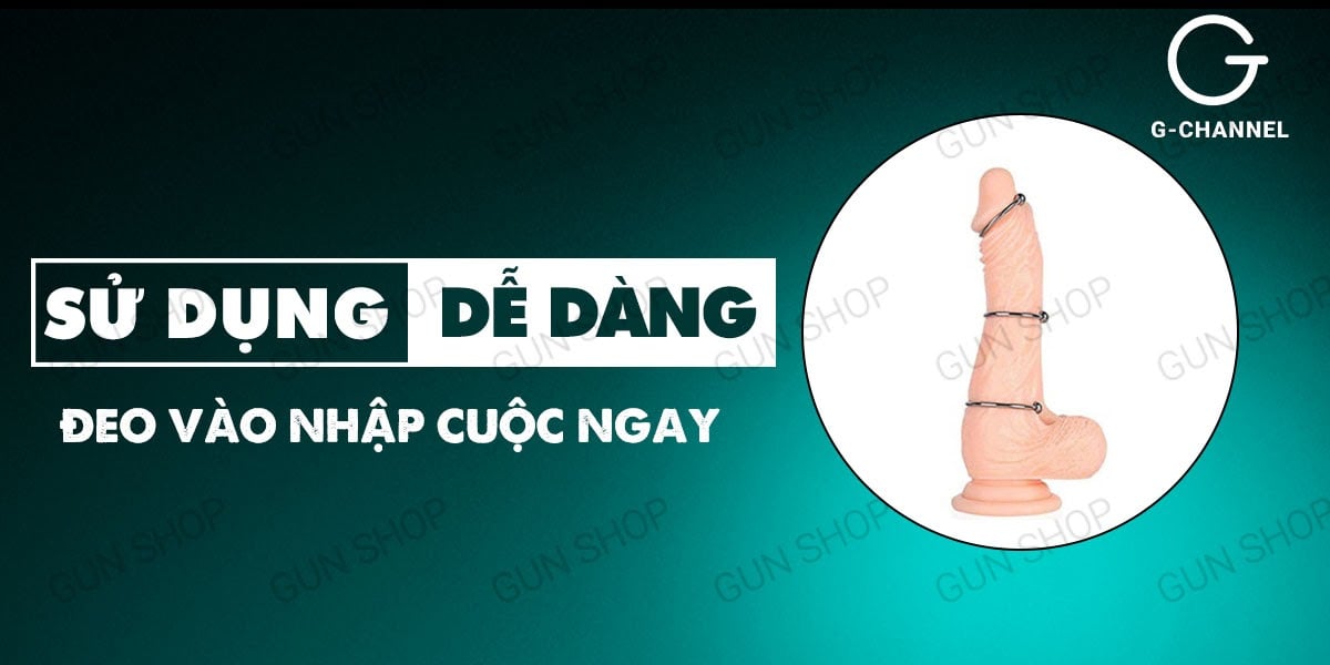Vòng khoen bi inox đeo dương vật tăng khoái cảm phòng chống xuất tinh Vòng khoen bi inox đeo dương vật tăng khoái cảm phòng chống xuất tinh