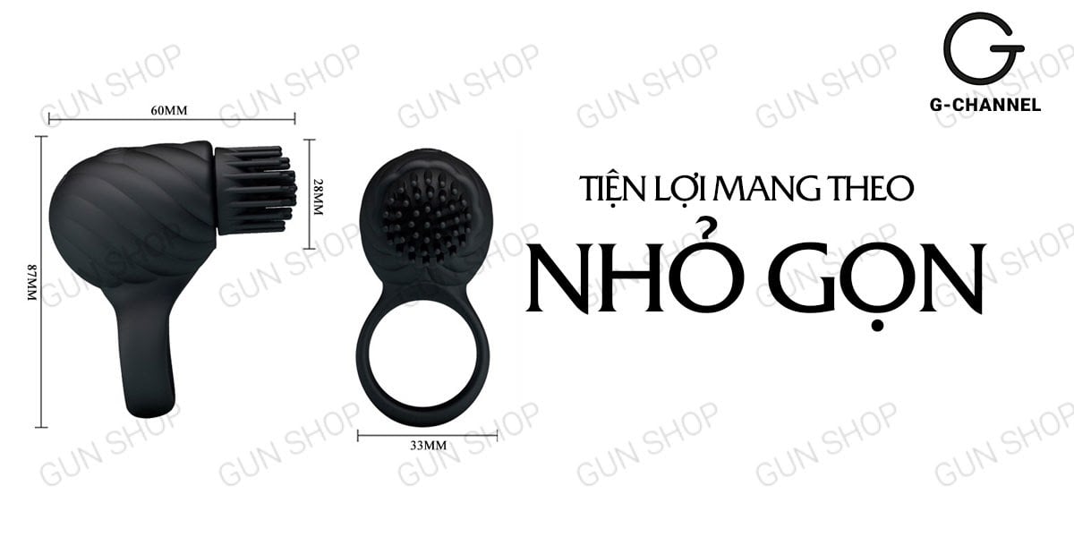 Vòng rung xoay 3 chế độ tăng khoái cảm chống nước Pretty Love Hedda Vòng rung xoay 3 chế độ tăng khoái cảm chống nước Pretty Love Hedda