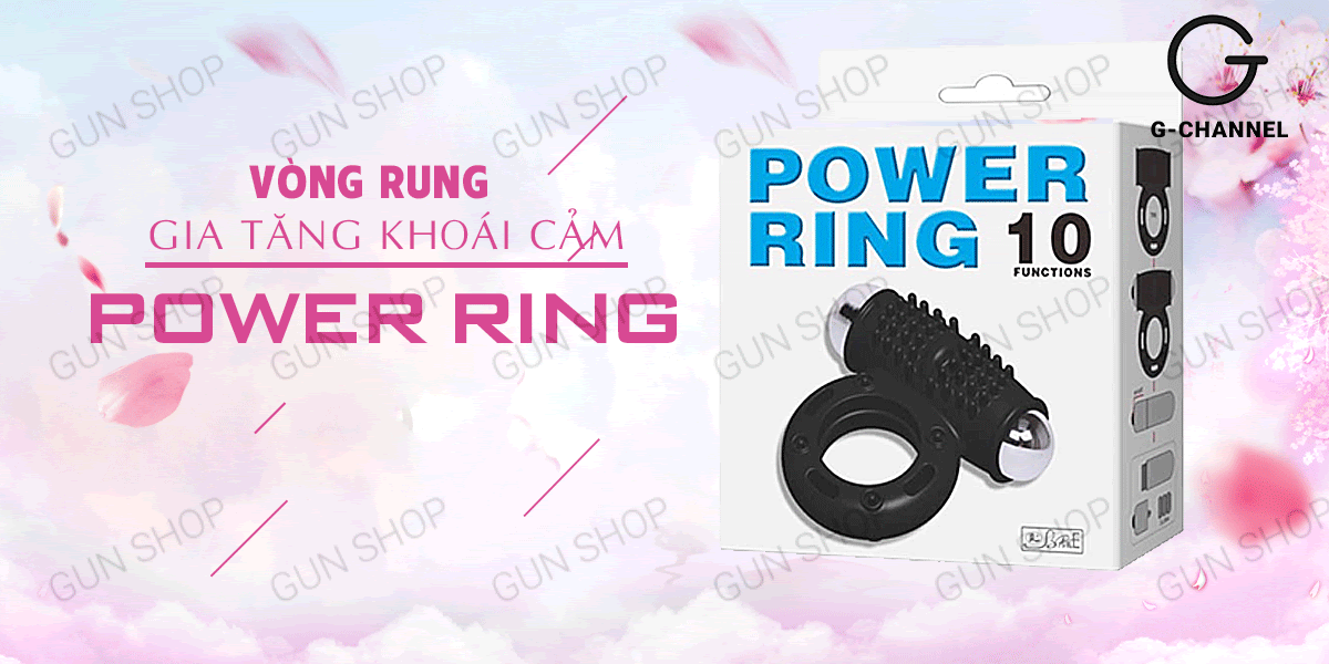 Vòng rung Baile Power Ring 10 chế độ pin tăng khoái cảm mạnh Vòng rung Baile Power Ring 10 chế độ pin tăng khoái cảm mạnh